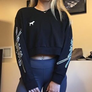 Cropped Victoria Secret PINK crew neck